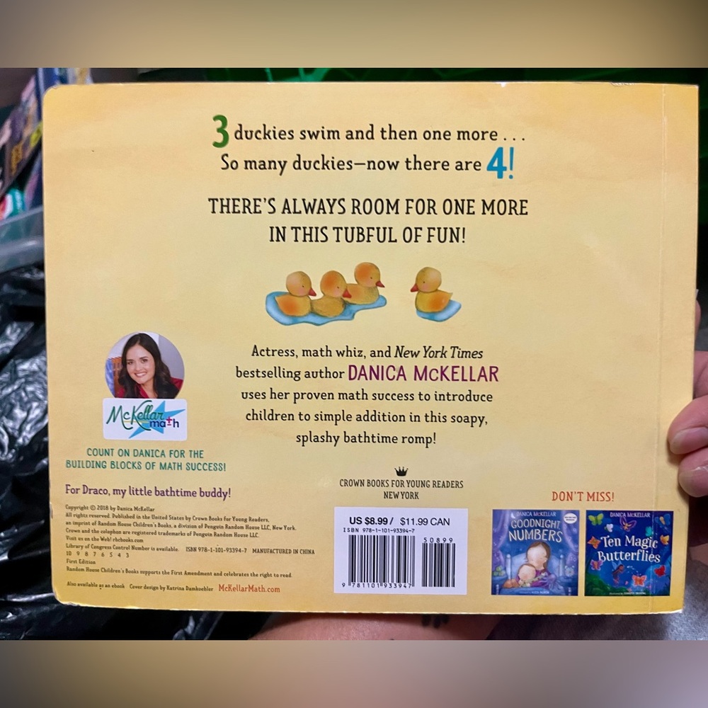 Bath Time Math Time Interactive Hard Cover Book - Picture 2 of 2